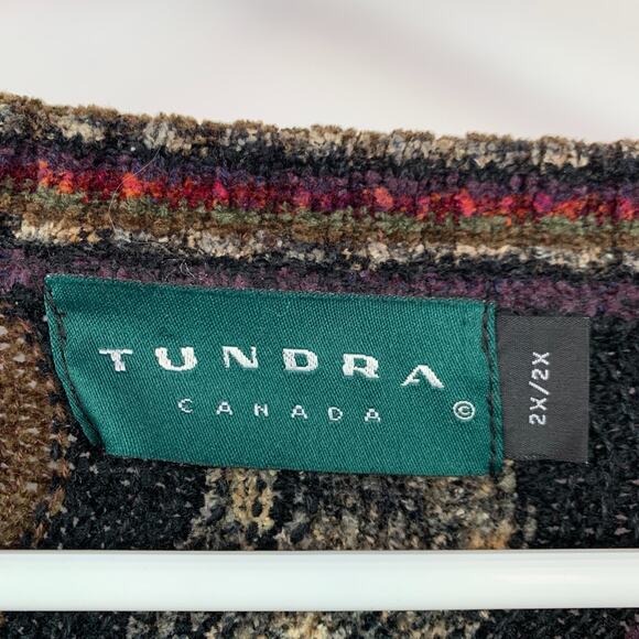 Vintage Tundra Canada Chenille Geometric Funky Sweater Mens 2X - Picture 5 of 6